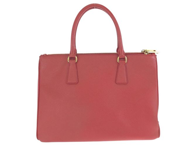 Prada Saffiano Tote mit Dreieckslogo Rot - Ansicht 2