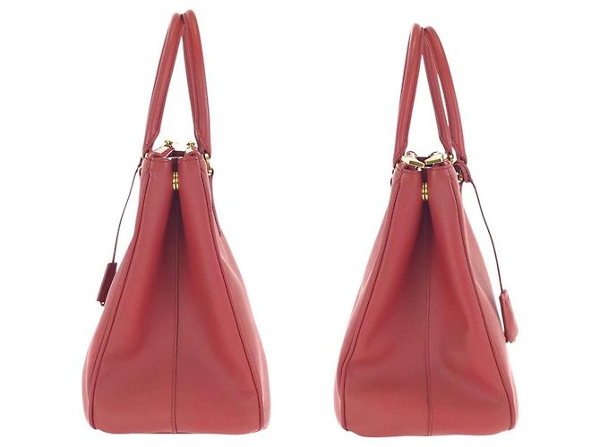 Prada Saffiano Tote mit Dreieckslogo Rot - Ansicht 8