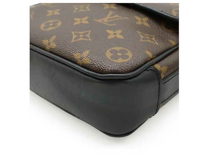 Borsa Louis Vuitton Monogram Macassar Bus PM Marrone - vista 3