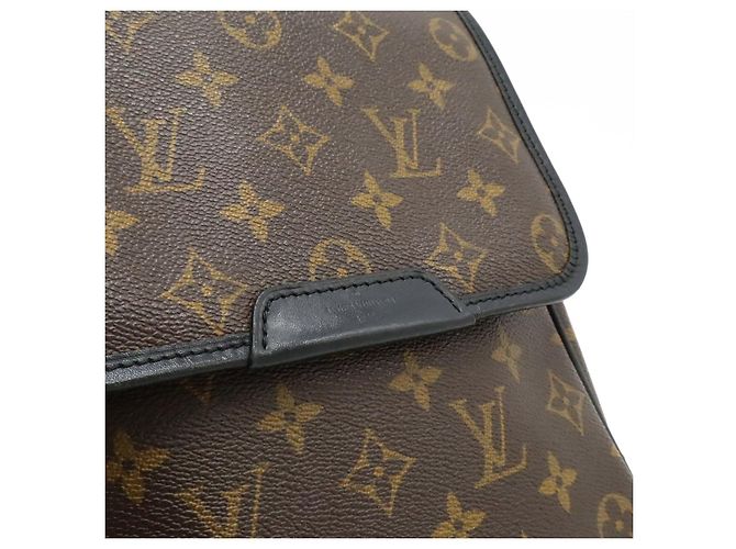 Borsa Louis Vuitton Monogram Macassar Bus PM Marrone - vista 8