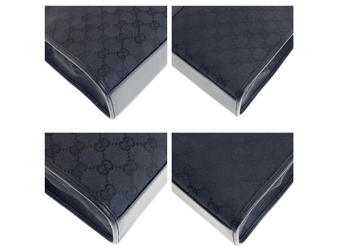 Borsa tote Gucci GG Canvas nera Nero - vista 3