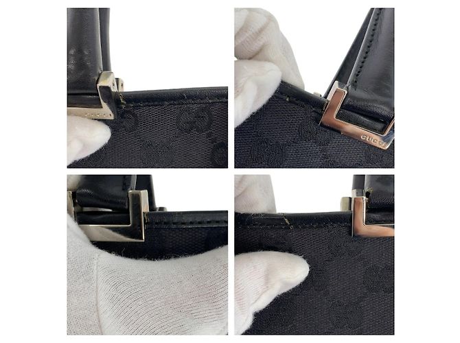 Borsa tote Gucci GG Canvas nera Nero - vista 5
