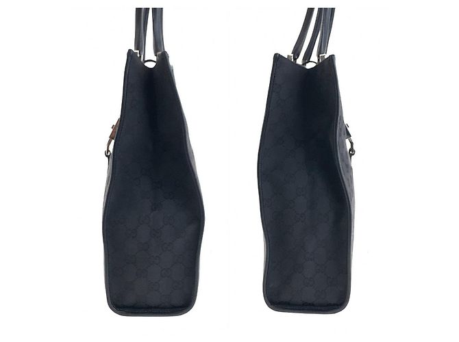 Borsa tote Gucci GG Canvas nera Nero - vista 8