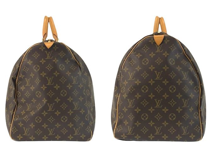 Borsa da viaggio Louis Vuitton Keepall Marrone - vista 8
