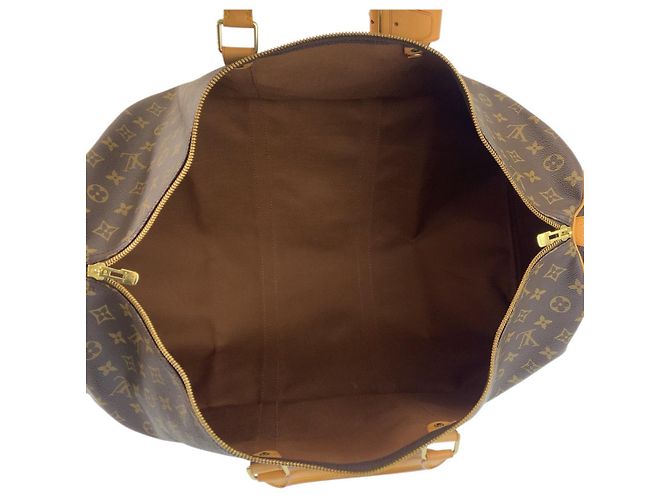 Borsa da viaggio Louis Vuitton Keepall Marrone - vista 9