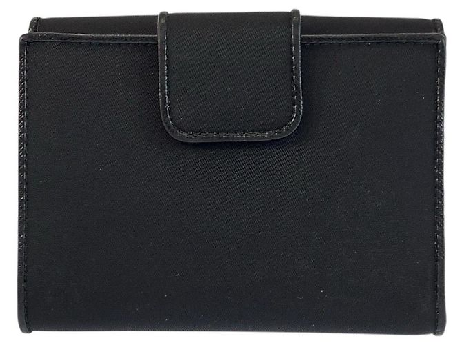Portafoglio compatto Prada Tessuto con logo triangolo Nero - vista 2