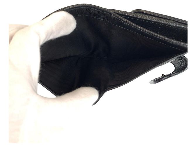 Portafoglio compatto Prada Tessuto con logo triangolo Nero - vista 5