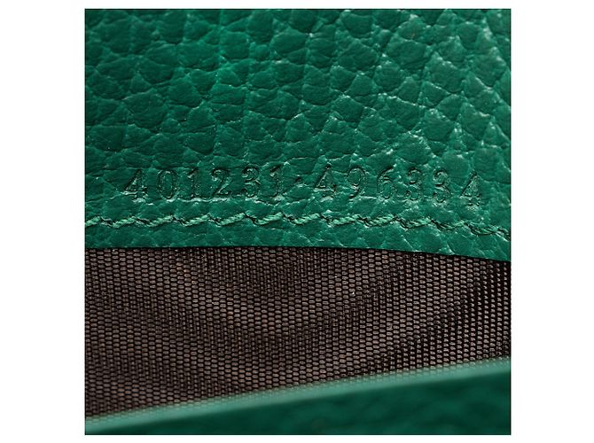 Portafoglio a catena Dionysus in pelle e cristalli Gucci Verde - vista 6