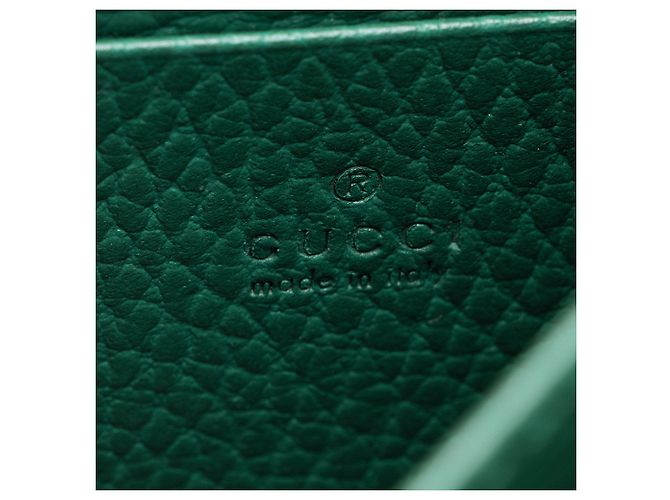 Portafoglio a catena Dionysus in pelle e cristalli Gucci Verde - vista 8