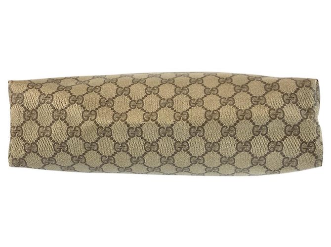 Borsa Tote Gucci GG Supreme Canvas Marrone Beige - vista 9