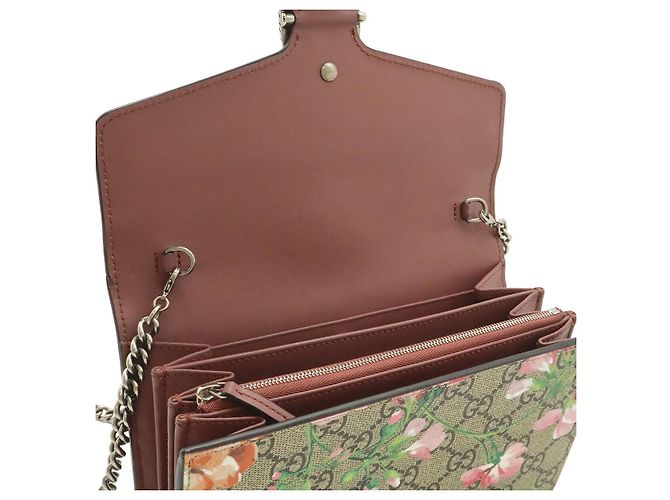 Bolso de hombro Gucci Dionysus GG Blooms Castaño Beige - vista 6