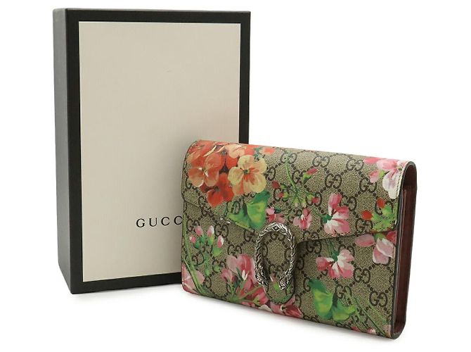 Bolso de hombro Gucci Dionysus GG Blooms Castaño Beige - vista 9