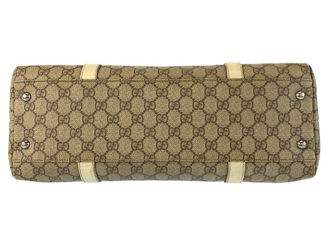 Borsa Tote Gucci GG Supreme Marrone Beige - vista 10