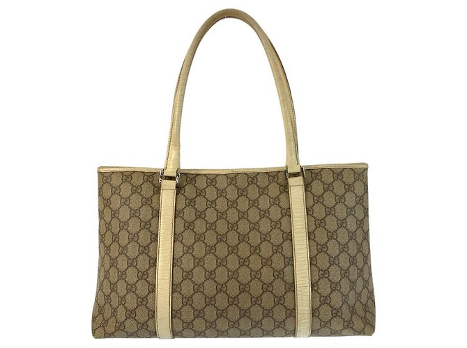 Borsa Tote Gucci GG Supreme Marrone Beige - vista 2