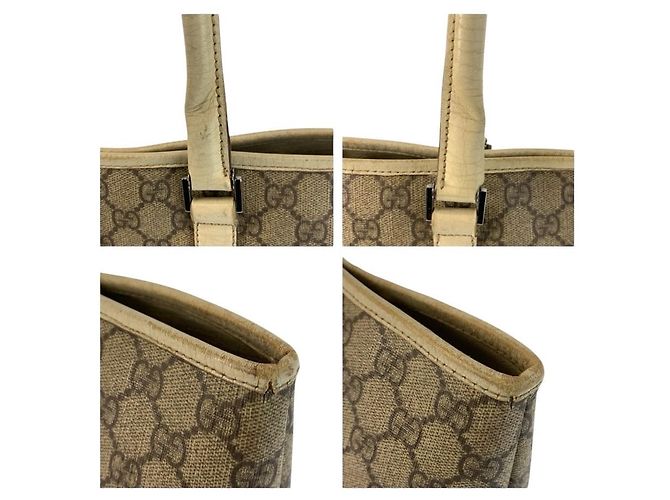 Borsa Tote Gucci GG Supreme Marrone Beige - vista 5