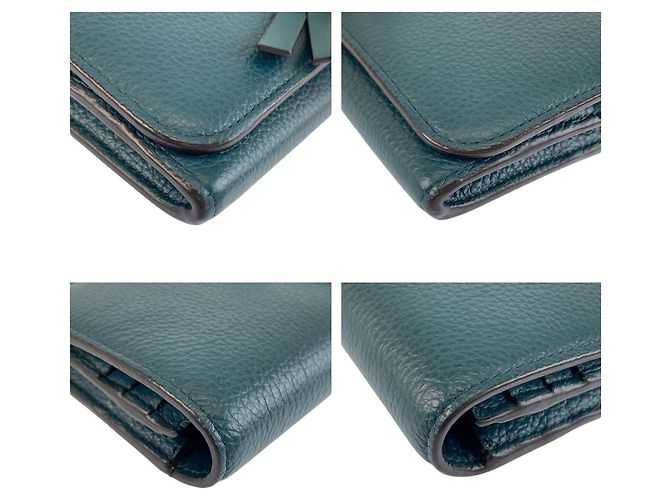 Chloé Portafoglio lungo con patta Chloe Alphabet Verde - vista 3
