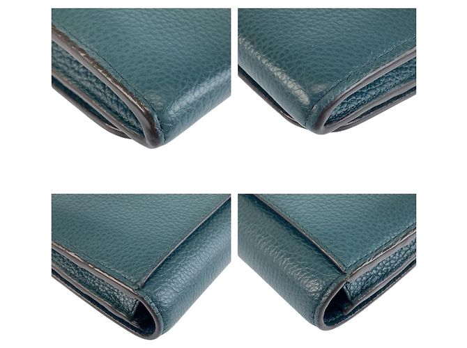 Chloé Portafoglio lungo con patta Chloe Alphabet Verde - vista 4