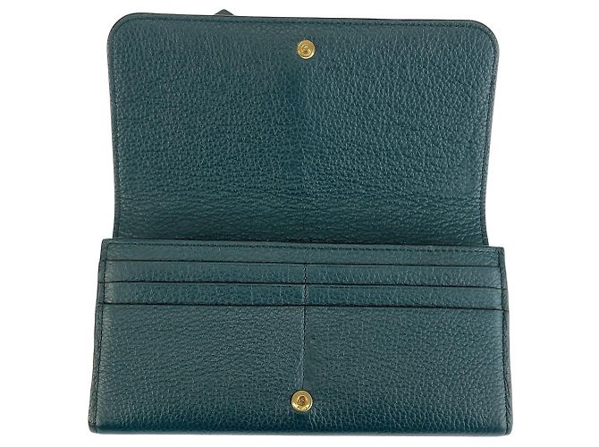 Chloé Portafoglio lungo con patta Chloe Alphabet Verde - vista 6