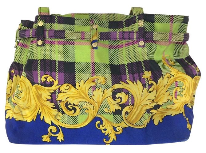 Versace Tartan Baroque Tote Mehrfarben - Ansicht 2