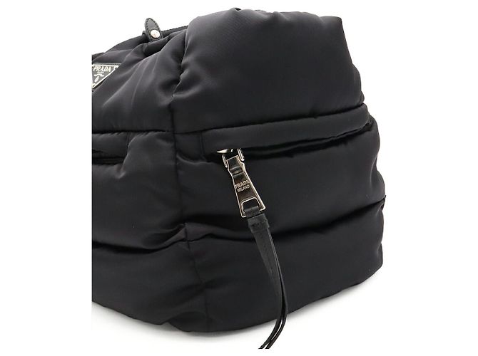 Saco Tote Prada Bomber Triangle Logo Preto - vista 7