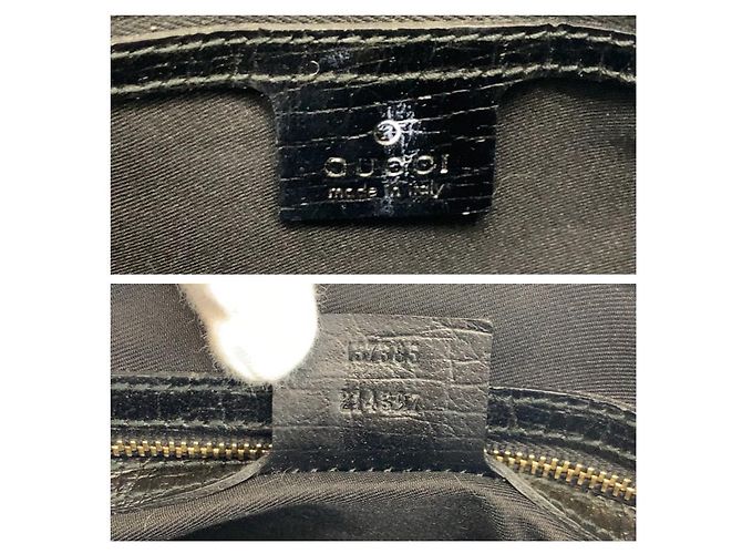 Gucci Horsebit Tote Bag Schwarz Stoff - Ansicht 3