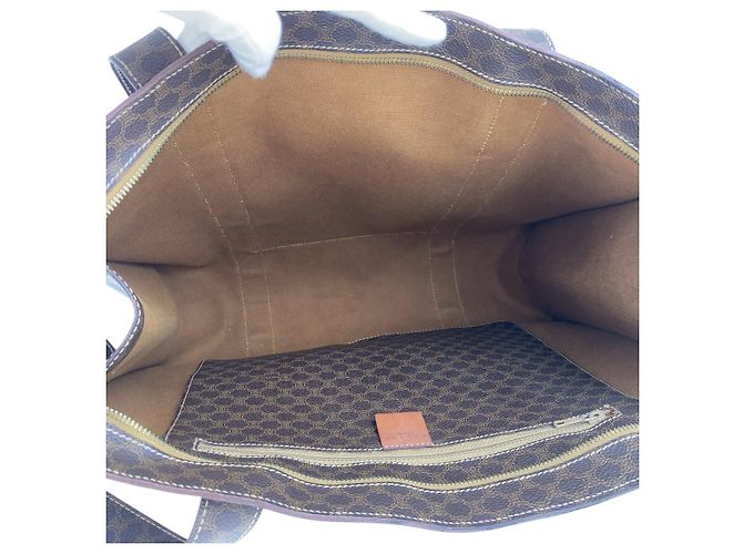 Céline Celine Macadam Tote Bag Brown - view 8