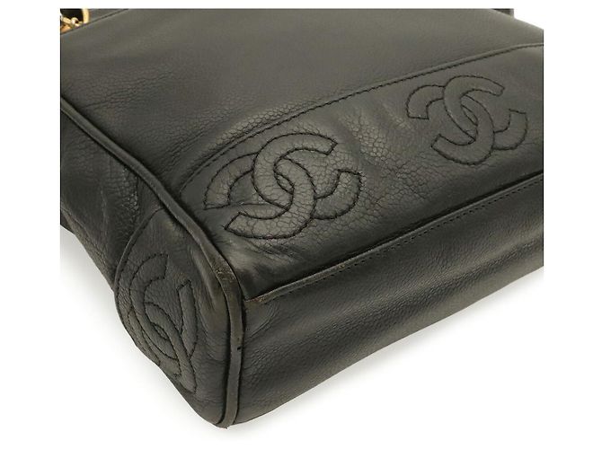 Chanel Triple Coco Tote Bag Schwarz - Ansicht 3