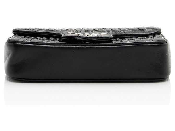 Borsa a patta piccola Prada Nappa Gaufre con catena Nero - vista 4