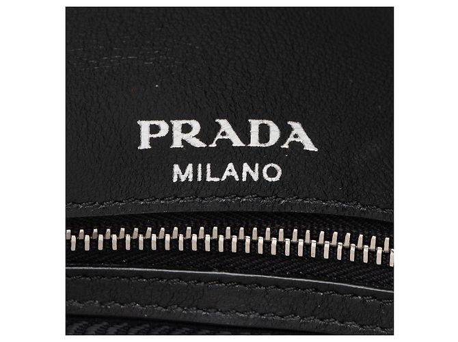 Borsa a patta piccola Prada Nappa Gaufre con catena Nero - vista 7