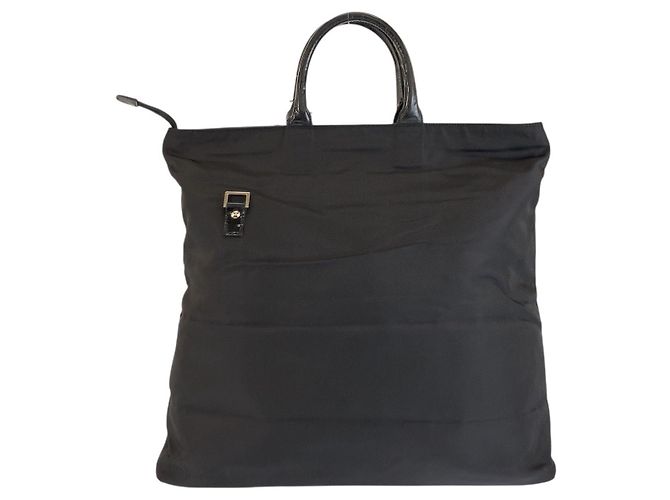 Borsa Tote 2 vie in nylon Gucci Nero - vista 2
