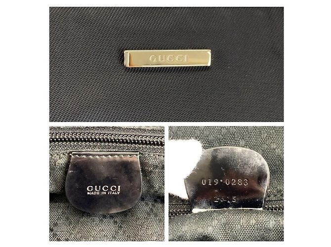Borsa Tote 2 vie in nylon Gucci Nero - vista 3