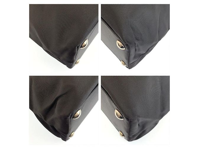 Borsa Tote 2 vie in nylon Gucci Nero - vista 4