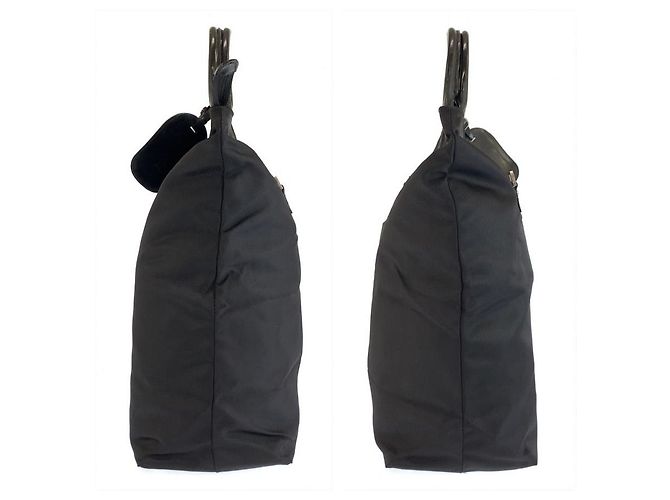 Borsa Tote 2 vie in nylon Gucci Nero - vista 7