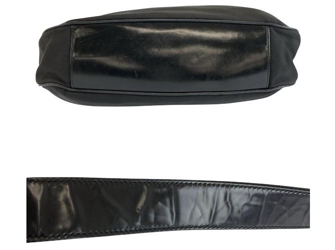 Borsa a tracolla Gucci Bamboo in nylon Nero - vista 10