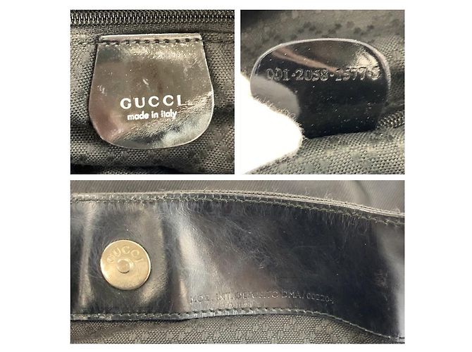 Borsa a tracolla Gucci Bamboo in nylon Nero - vista 3