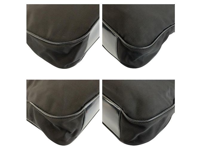 Borsa a tracolla Gucci Bamboo in nylon Nero - vista 4