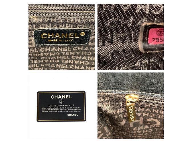 Chanel Icon Choco Bar Leder Tote Schwarz - Ansicht 3
