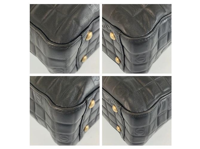 Chanel Icon Choco Bar Leder Tote Schwarz - Ansicht 4