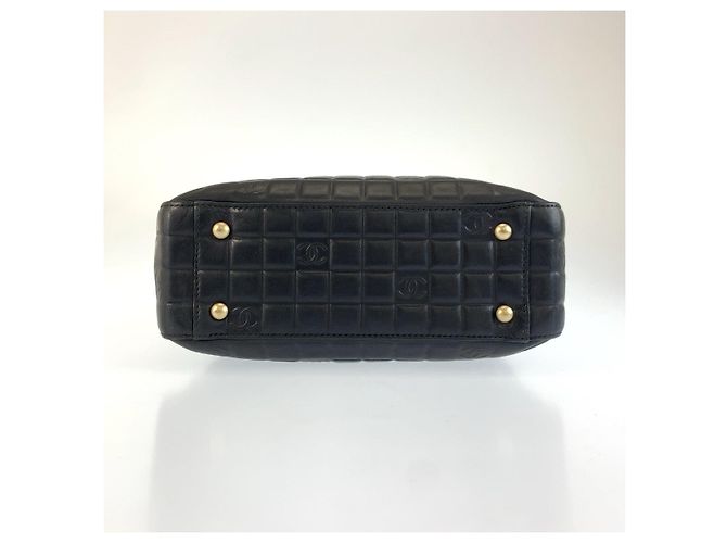 Chanel Icon Choco Bar Leder Tote Schwarz - Ansicht 9