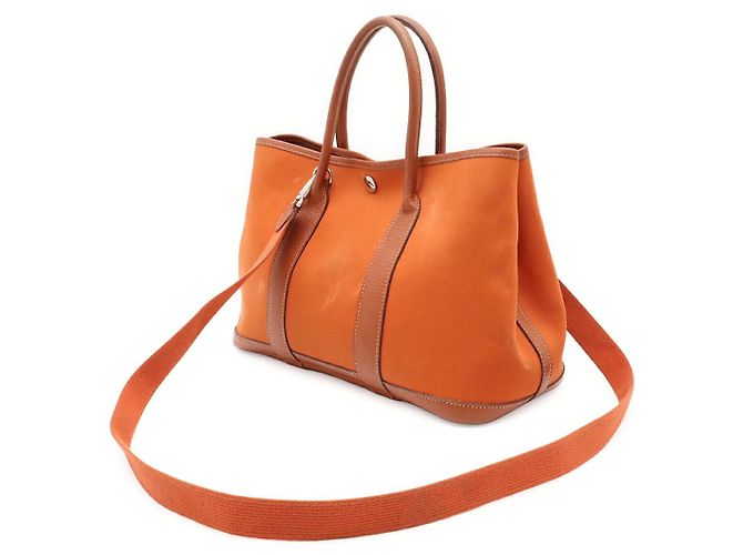 Hermès Borsa Tote Hermes Garden Party TPM Arancione - vista 2