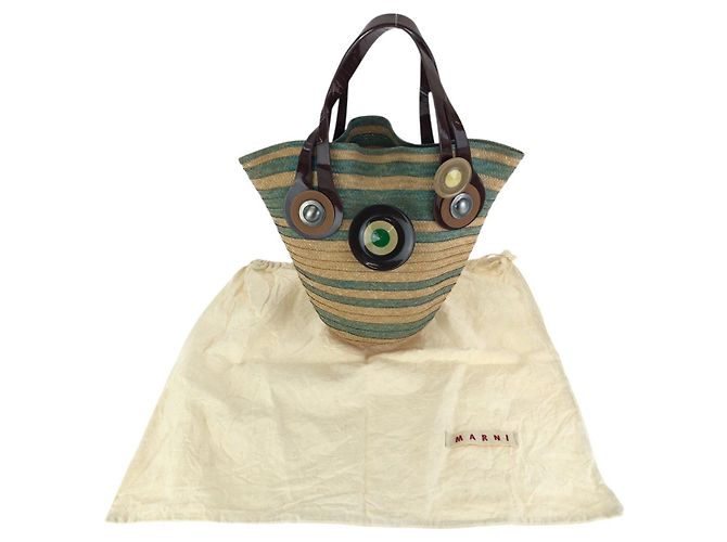 Marni Strohhandtasche Mehrfarben - Ansicht 9