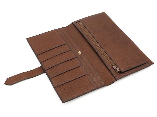 Hermès Hermes Bearn Classic Lange Geldbörse Braun - Ansicht 4