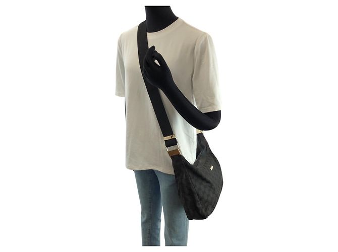Borsa a tracolla Gucci nera in tessuto Nero - vista 7