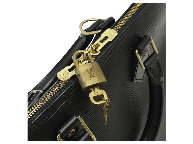 Borsa Louis Vuitton Epi Alma Nero - vista 7