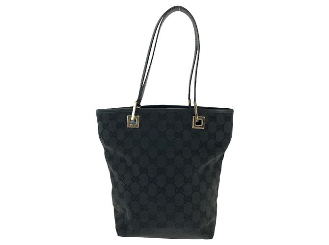 Borsa Tote Gucci GG Canvas Nero - vista 2
