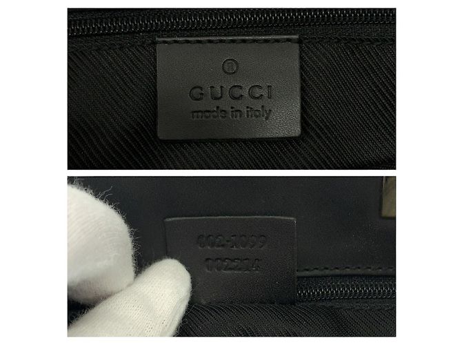 Borsa Tote Gucci GG Canvas Nero - vista 4