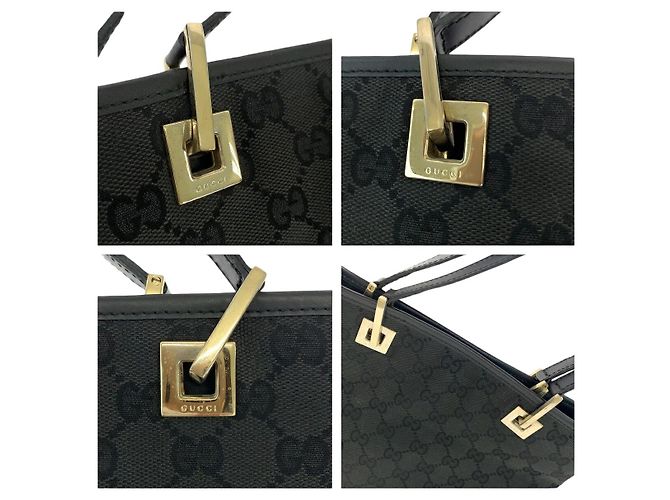 Borsa Tote Gucci GG Canvas Nero - vista 6