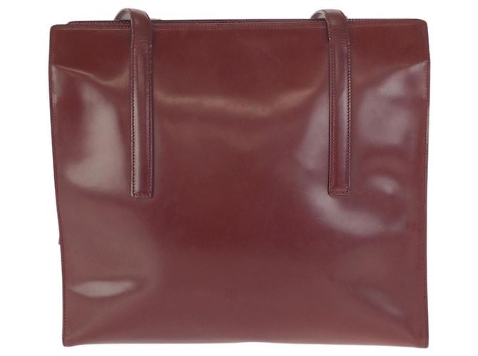Prada Spazzolato Lackleder Tote Bag Rot - Ansicht 2