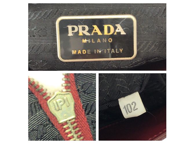 Prada Spazzolato Lackleder Tote Bag Rot - Ansicht 4