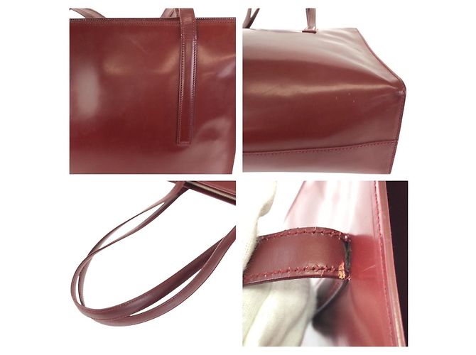 Prada Spazzolato Lackleder Tote Bag Rot - Ansicht 6